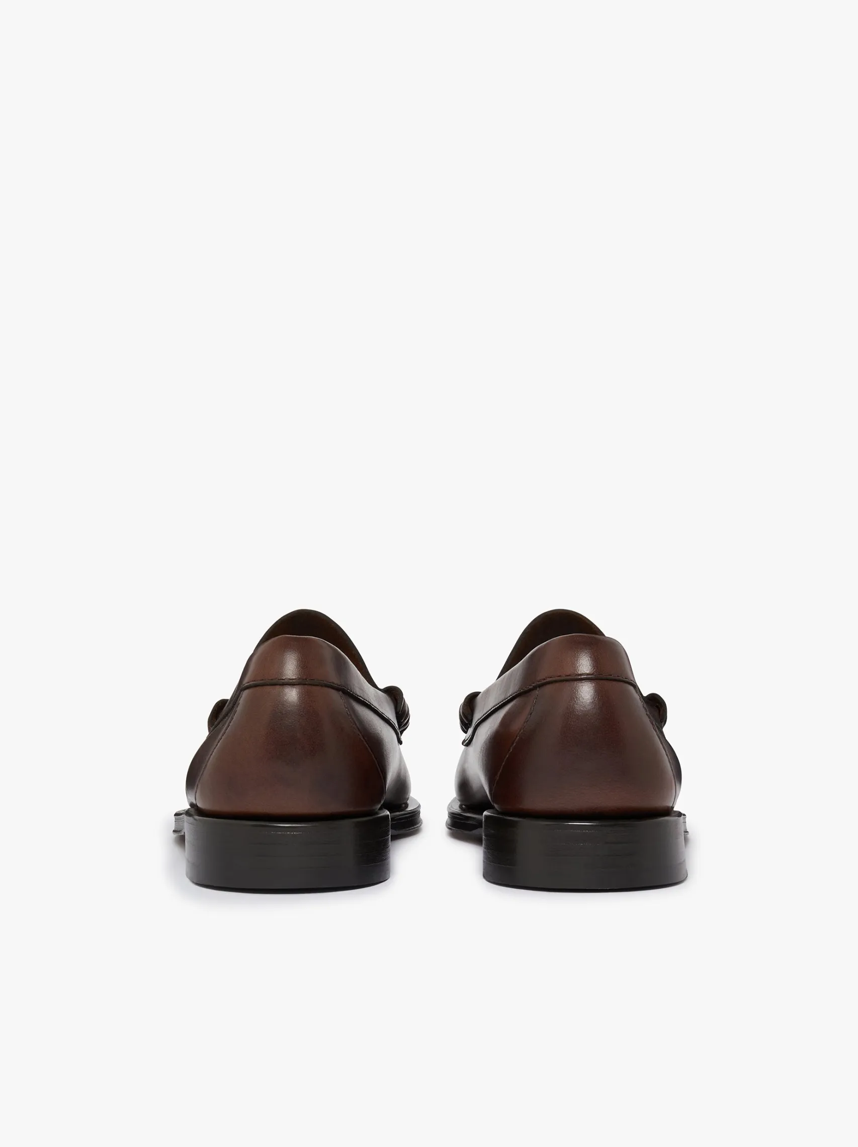 G.H.BASS Weejuns Larson Penny Loafers Chocolate Pull Up Leather