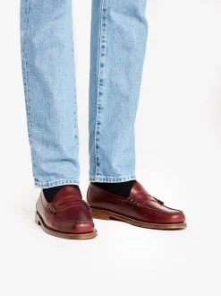 G.H.BASS Weejuns Larson Penny Loafers pull up leather