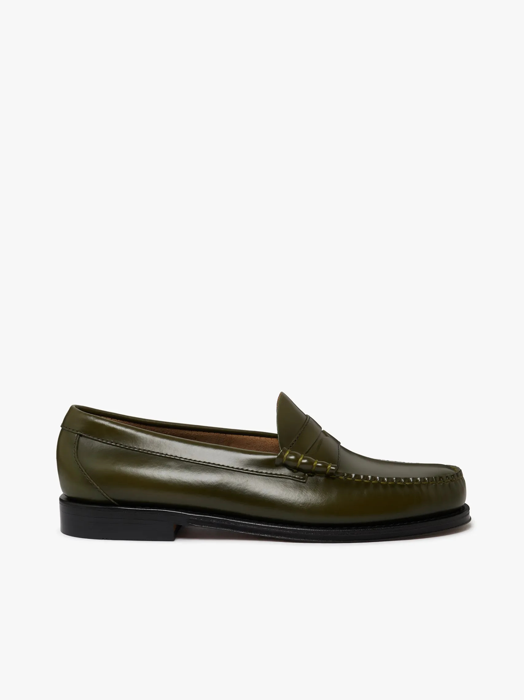 G.H.BASS Weejuns Larson Penny Loafers green leather