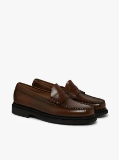 G.H.BASS Weejuns Larson Step Penny Loafers Mid brown leather