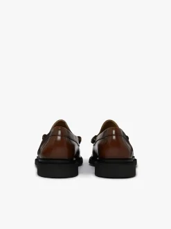 G.H.BASS Weejuns Larson Step Penny Loafers Mid brown leather