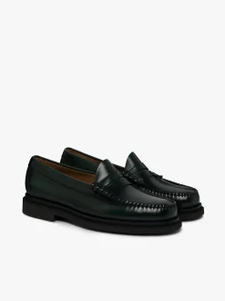 G.H.BASS Weejuns Larson Step Penny Loafers Dark green leather