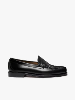 G.H.BASS Weejuns Larson Weave Loafers Black Leather