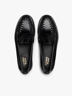 G.H.BASS Weejuns Larson Weave Loafers Black Leather