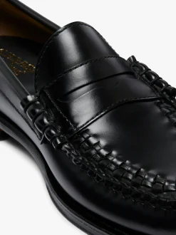 G.H.BASS Weejuns Larson Weave Loafers Black Leather