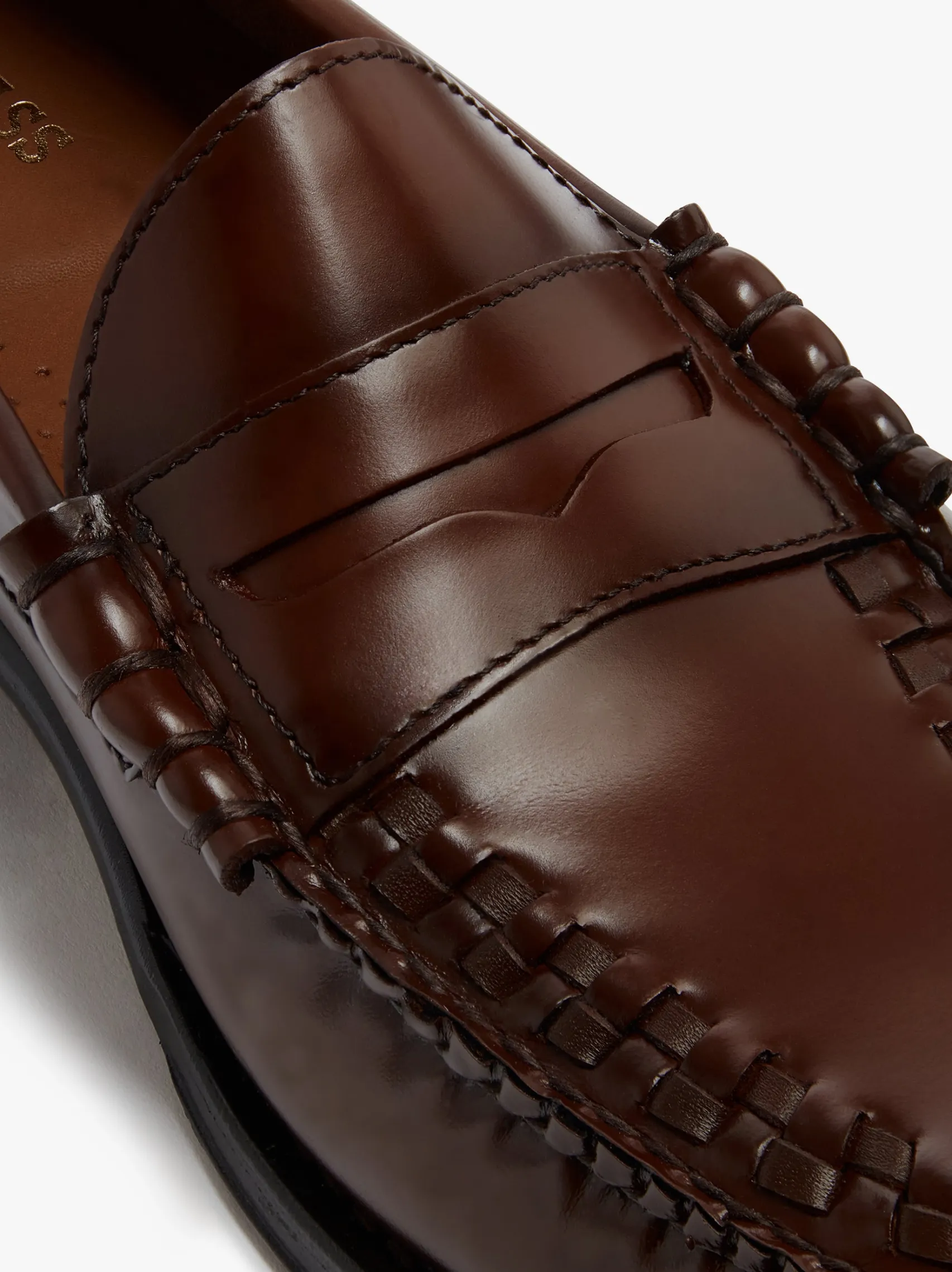 G.H.BASS Weejuns Larson Weave Loafers leather