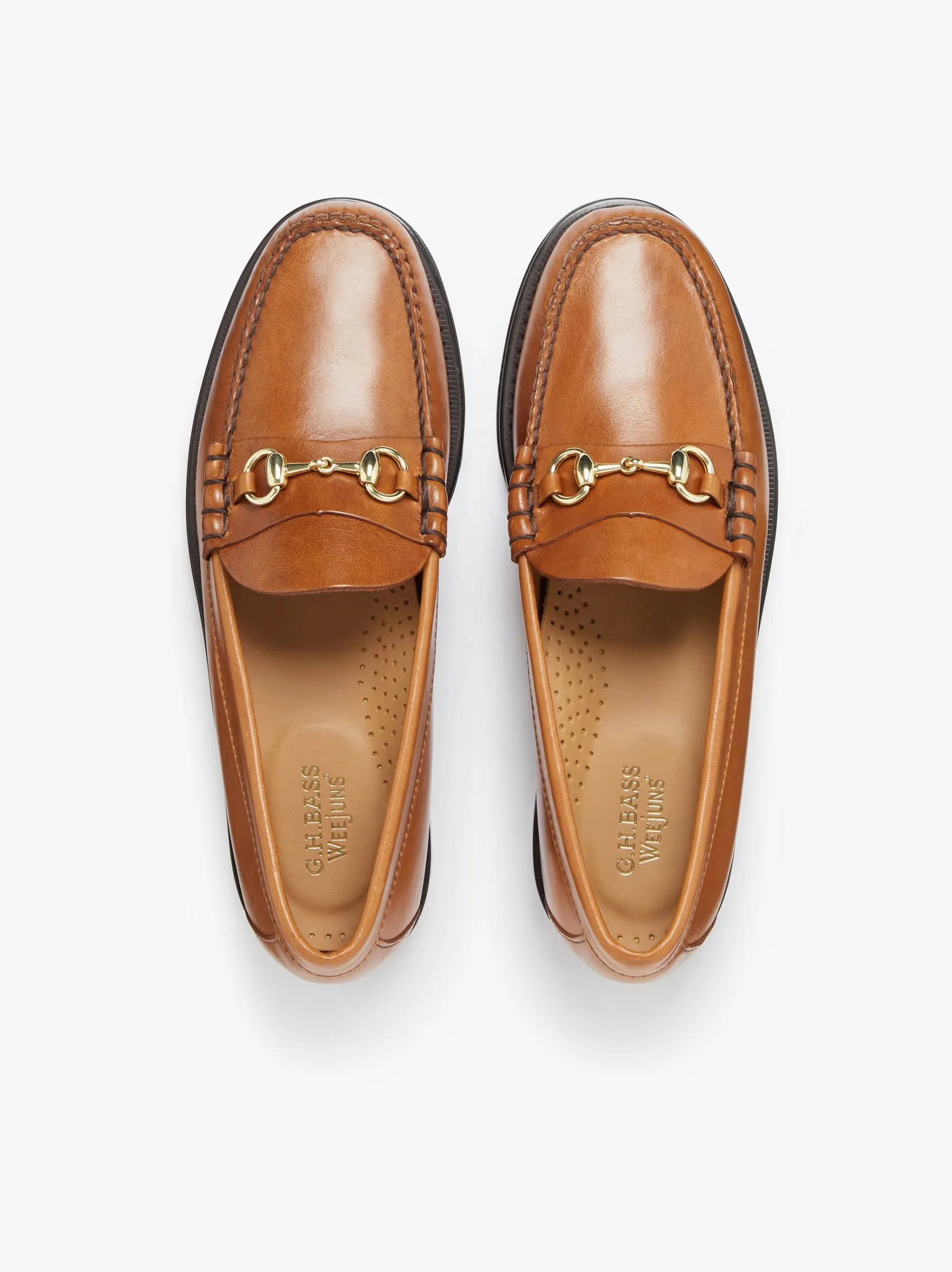 G.H.BASS Weejuns Lincoln Penny Loafers pull up leather