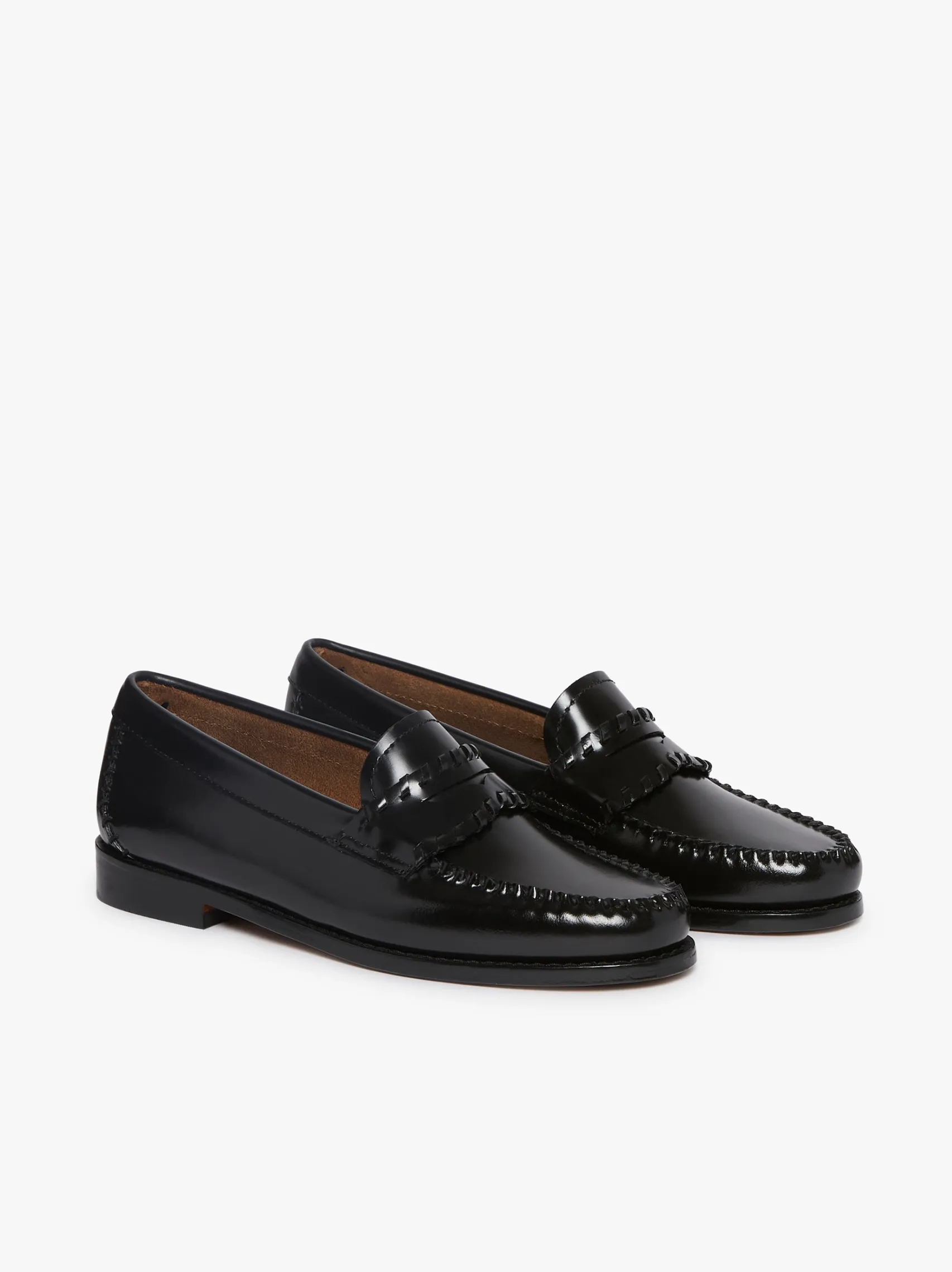 Women G.H.BASS Weejuns Lola Whipstitch Loafers Leather