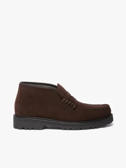 G.H.BASS Weejuns Lug Boots Chocolate Suede