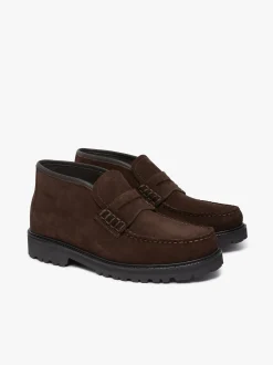 G.H.BASS Weejuns Lug Boots Chocolate Suede