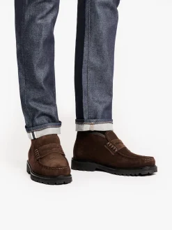 G.H.BASS Weejuns Lug Boots Chocolate Suede