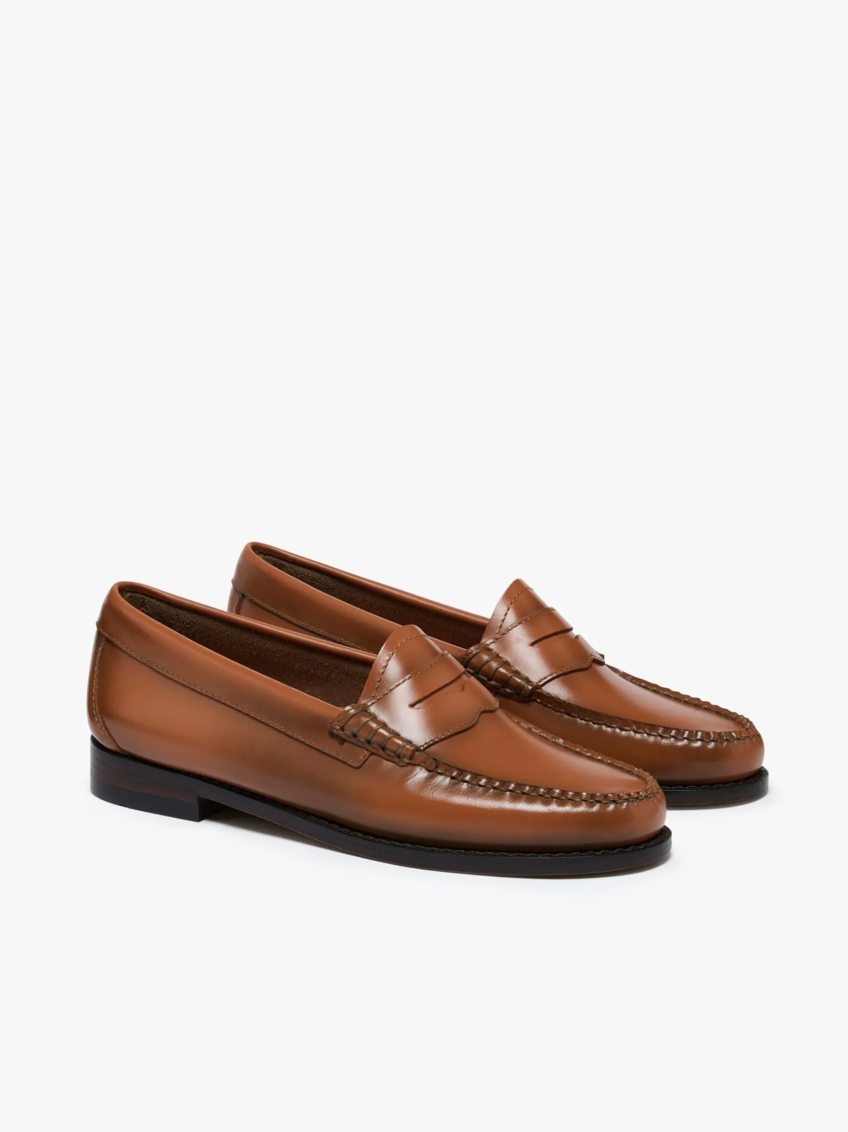 Women G.H.BASS Weejuns Penny Loafers Bombay Brown Leather