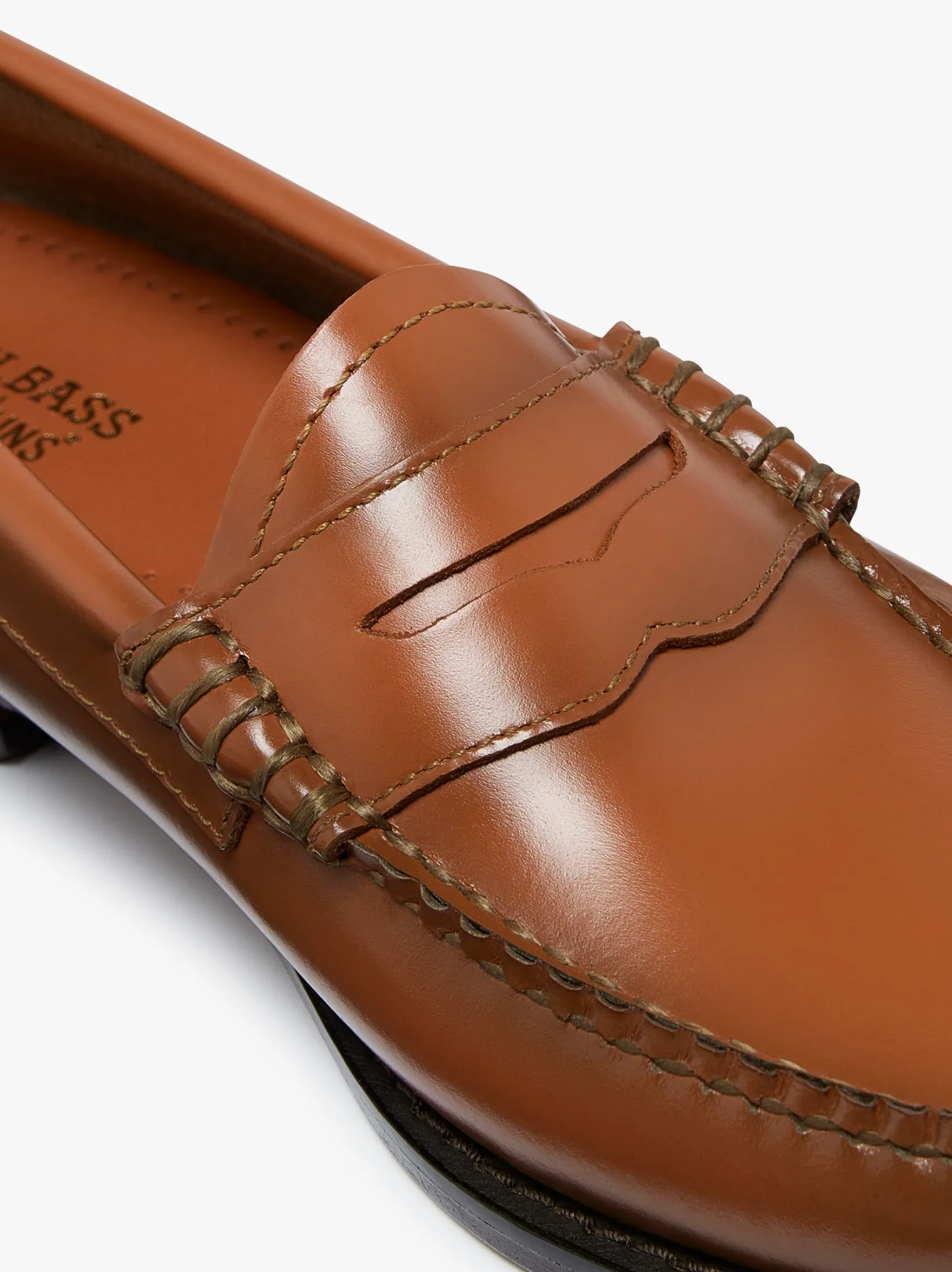 Women G.H.BASS Weejuns Penny Loafers Bombay Brown Leather