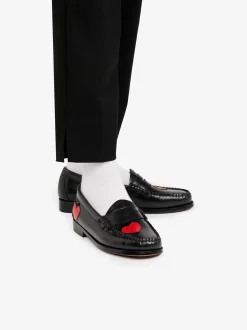 Women G.H.BASS Weejuns Penny Love Loafers Leather