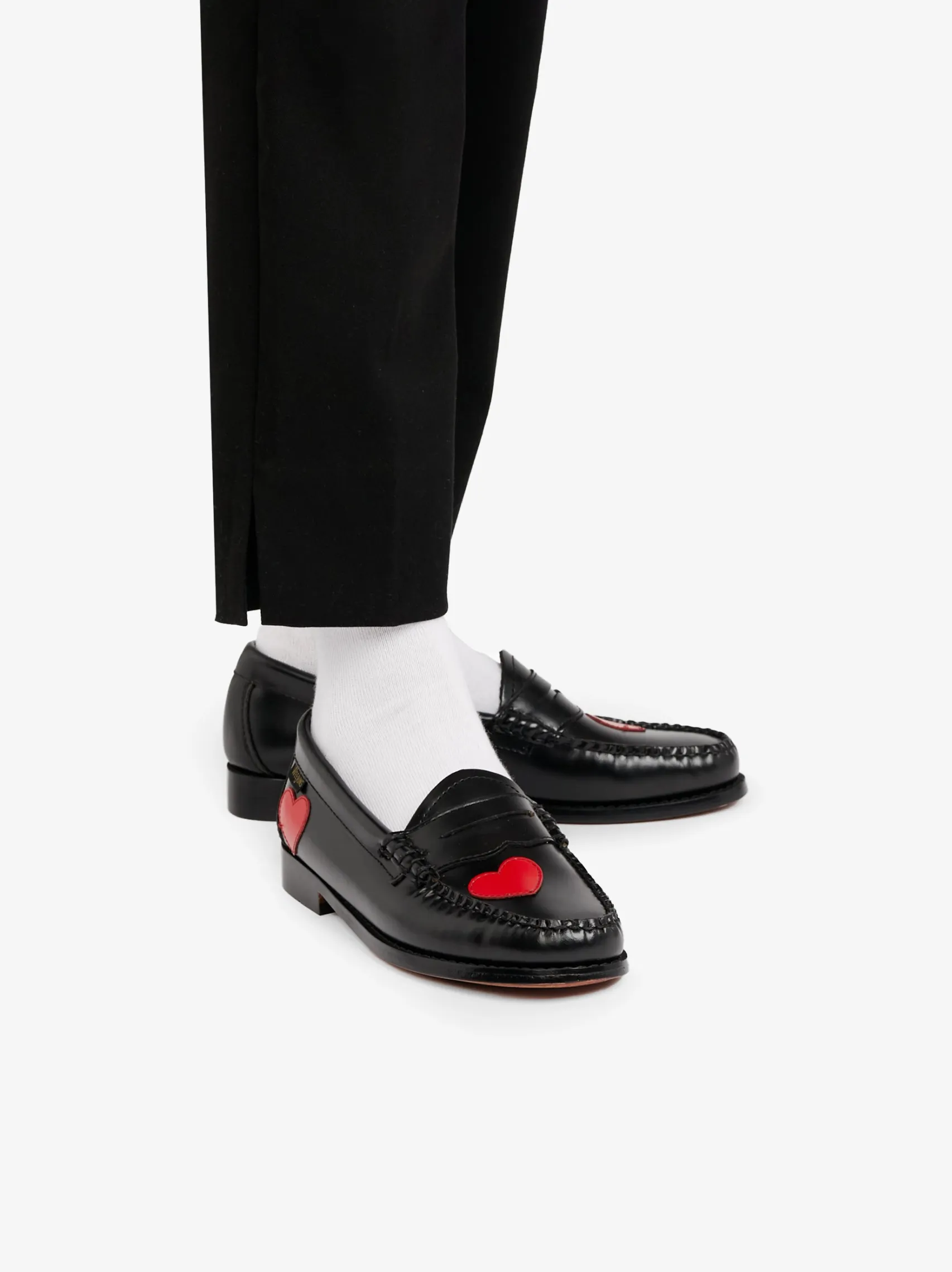 Women G.H.BASS Weejuns Penny Love Loafers Leather