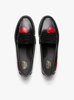 Women G.H.BASS Weejuns Penny Love Loafers Leather