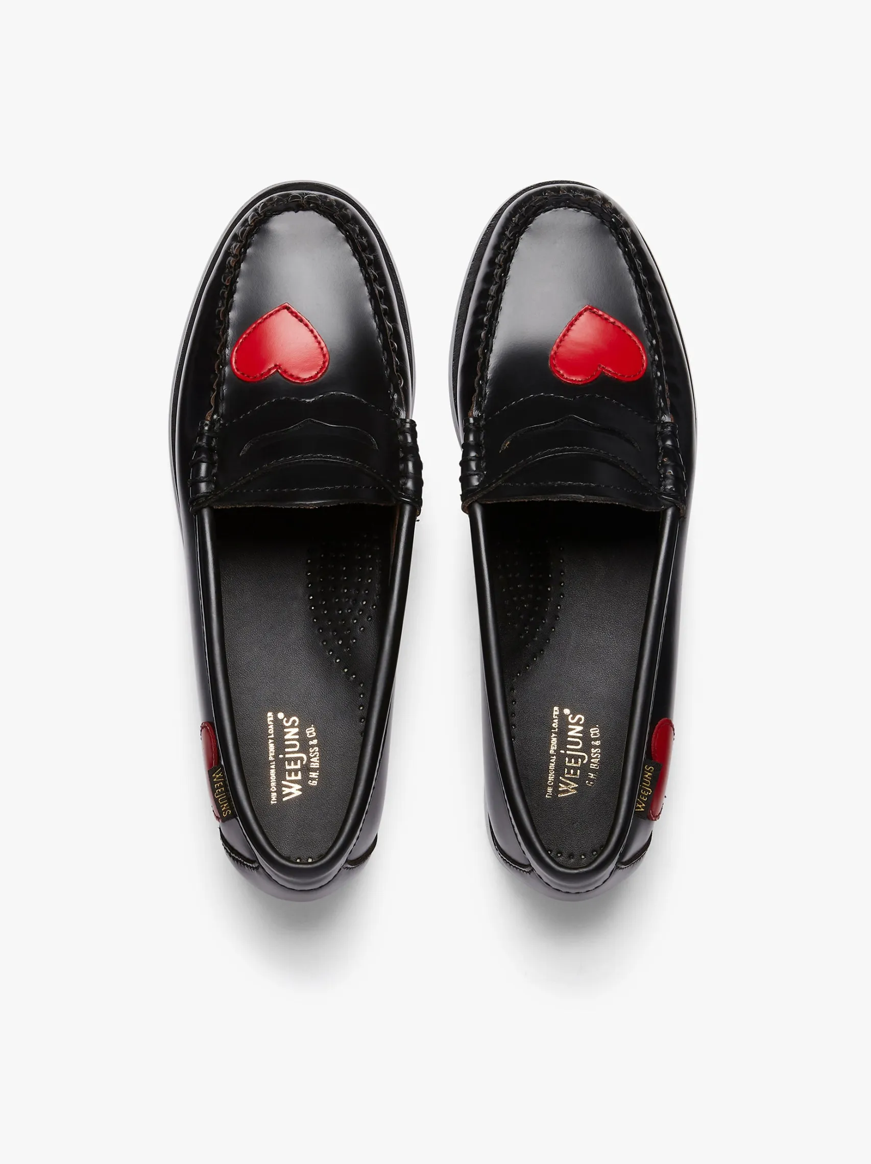 Women G.H.BASS Weejuns Penny Love Loafers Leather