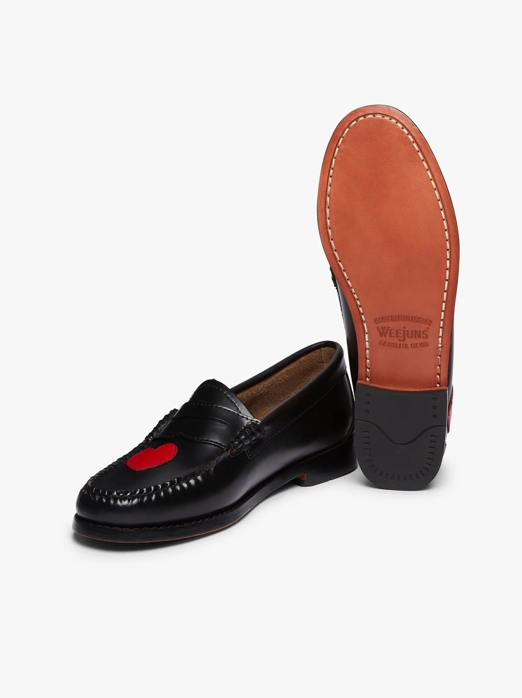 Women G.H.BASS Weejuns Penny Love Loafers Leather