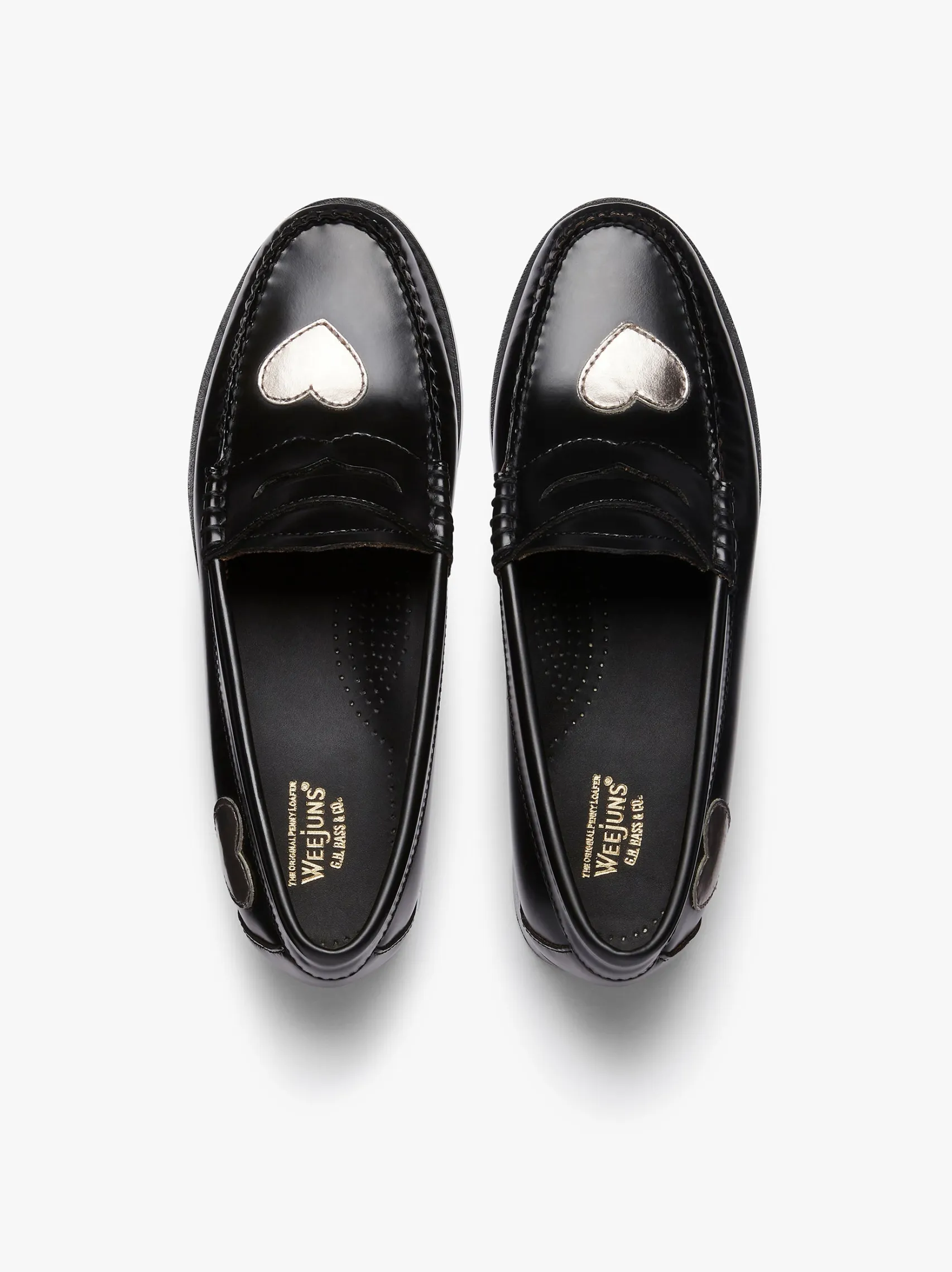 Women G.H.BASS Weejuns Penny Love Loafers Leather