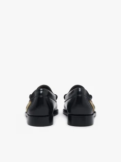 Women G.H.BASS Weejuns Penny Love Loafers Black Leather