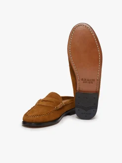 Women G.H.BASS Weejuns Penny Slides suede