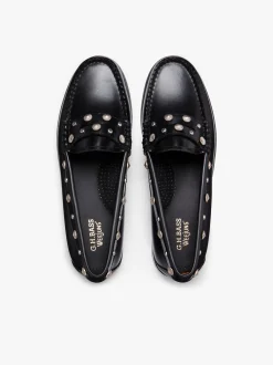 Women G.H.BASS Weejuns Penny Stud Loafers Leather