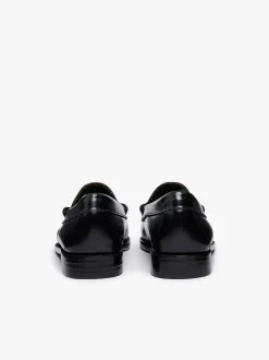 Women G.H.BASS Weejuns Penny Weave Loafers & White Leather