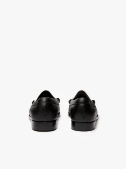 G.H.BASS Weejuns Reigning Champ Larson Penny Loafers Black and white leather