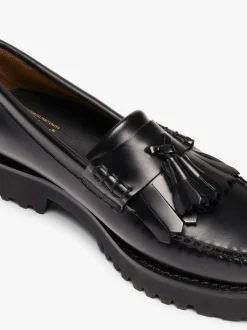 Women G.H.BASS Weejuns 90s Esther Kiltie Tassel Loafers Leather