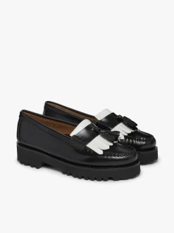 Women G.H.BASS Weejuns 90s Esther Kiltie Tassel Loafers Leather
