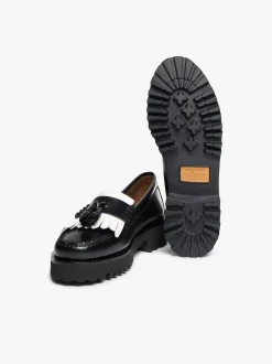 Women G.H.BASS Weejuns 90s Esther Kiltie Tassel Loafers Leather