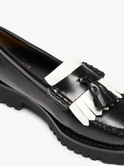 Women G.H.BASS Weejuns 90s Esther Kiltie Tassel Loafers Leather