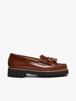 Women G.H.BASS Weejuns 90s Esther Kiltie Tassel Loafers Leather