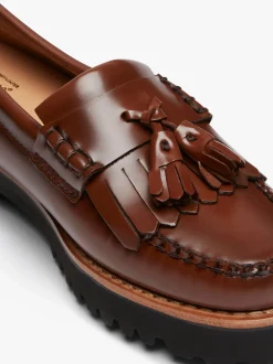 Women G.H.BASS Weejuns 90s Esther Kiltie Tassel Loafers Leather