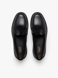 G.H.BASS Weejuns 90's Larson Penny Loafers Black Leather & Suede