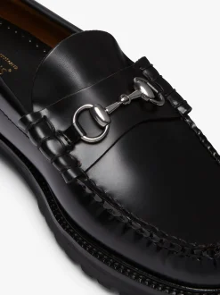 G.H.BASS Weejuns 90s Lincoln Horsebit Loafers Black Leather