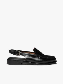 Women G.H.BASS Weejuns Slingback Penny Loafers Leather