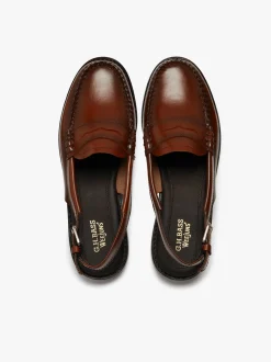 Women G.H.BASS Weejuns Slingback Penny Loafers Leather