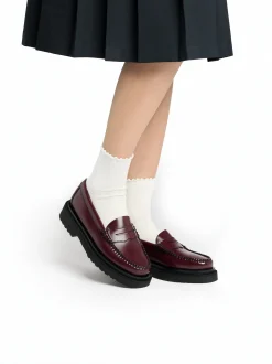 Women G.H.BASS Weejuns Step Penny Loafers Leather