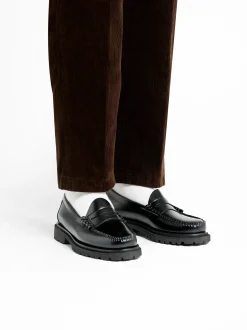 G.H.BASS Weejuns Step-Lug Larson Penny Loafers Leather