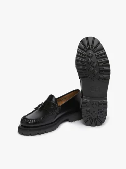G.H.BASS Weejuns Step-Lug Larson Penny Loafers Leather