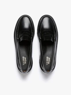 Women G.H.BASS Weejuns Super Lug Penny Loafers Leather
