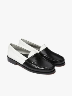 Women G.H.BASS Weejuns Two Tone Penny Loafers Leather
