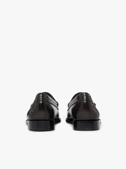 Women G.H.BASS Weejuns Venetian Brogue Loafers leather