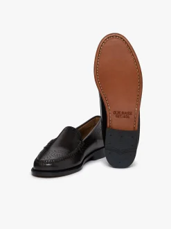 Women G.H.BASS Weejuns Venetian Brogue Loafers leather