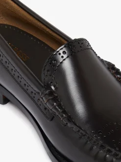 Women G.H.BASS Weejuns Venetian Brogue Loafers leather