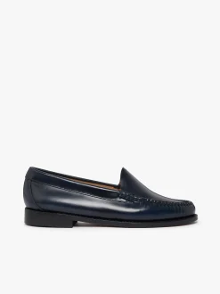Women G.H.BASS Weejuns Venetian Loafers Navy Leather