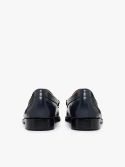 Women G.H.BASS Weejuns Venetian Loafers Navy Leather