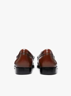 Women G.H.BASS Weejuns Venetian Loafers Cognac Leather