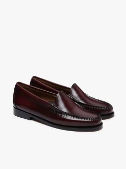 Women G.H.BASS Weejuns Venetian Loafers Wine Leather
